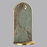 Настенный светильник зеленого цвета с бронзовой рамкой овальной формы с полкой Herbarium  варинант исполнения - 4 | Loft Concept в Тюмени