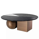 Дизайнерский журнальный стол с круглой столешницей на 3-х геометрических ножках Lehumod варинант исполнения - 5 | Loft Concept в Тюмени