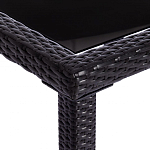 Обеденный комплект из искуственного ротанга Vintara черный варинант исполнения - 9 | Loft Concept в Тюмени