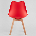 Стул с основой из пластика и мягким сиденьем Arvika Red варинант исполнения - 4 | Loft Concept в Тюмени