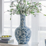 Ваза с классическим узором шинуазри синего цвета Blue & White Ornament  варинант исполнения - 4 | Loft Concept в Тюмени