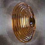 Бра с рельефным круглым плафоном янтарного цвета Savio Glass Disc Light варинант исполнения - 1 | Loft Concept в Тюмени