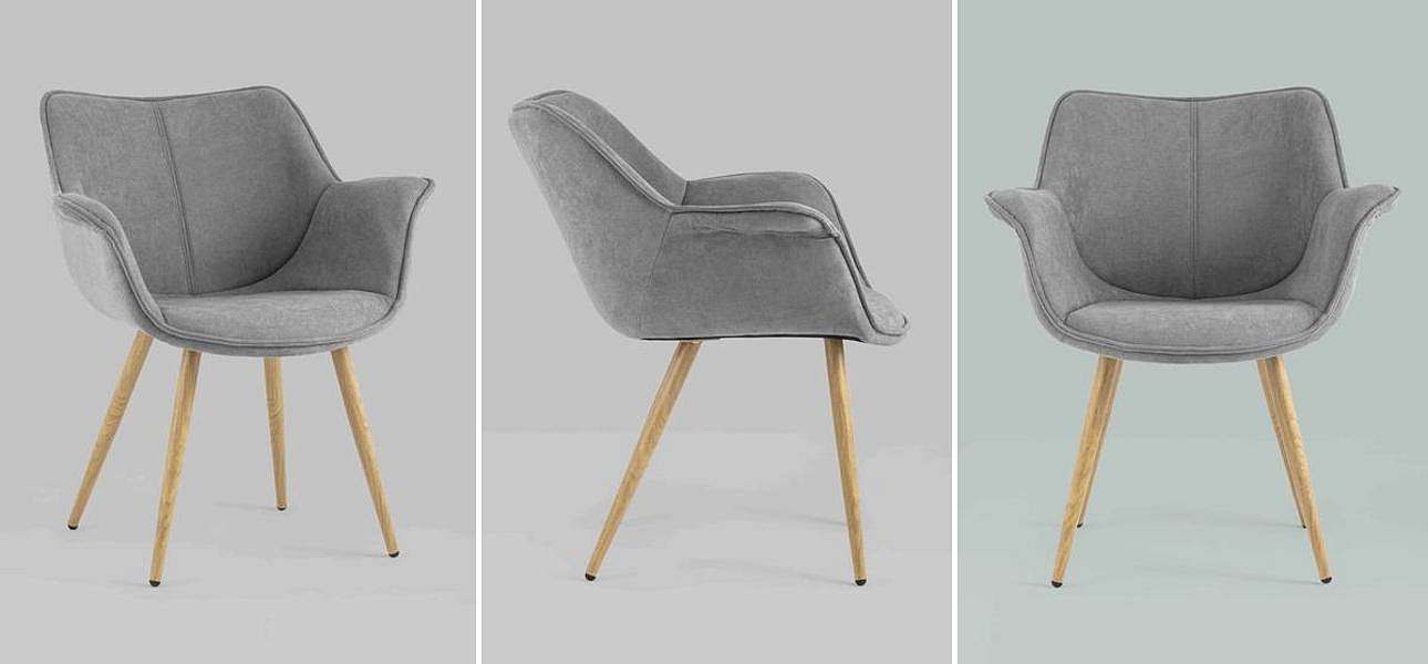 Стул Mason Chair Серый Ножки светлое дерево Стул Mason Chair Серый Ножки светлое дерево - Loft-Concept в Тюмени