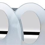 Бра с тремя круглыми матовыми стеклянными дисками и зеркальными вставками Lunaria  варинант исполнения - 2 | Loft Concept в Тюмени