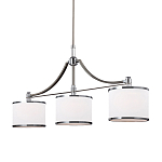 Люстра линейная с 3-мя белыми цилиндрическими плафонами Feiss варинант исполнения - 1 | Loft Concept в Тюмени