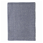 Плед из шерсти мериноса темно-синего цвета 130×180 см Indigo Waves варинант исполнения - 1 | Loft Concept в Тюмени