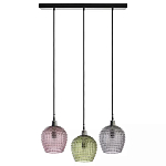 Подвесной светильник каскадный с 3-мя рельефными плафонами Cascade with Relief Lampshades варинант исполнения - 1 | Loft Concept в Тюмени