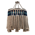 Люстра круглая плетеная с кисточками цвета серый дуб Boho Tassel Chandelier варинант исполнения - 2 | Loft Concept в Тюмени
