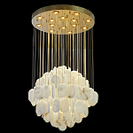 Люстра с овальными подвесками из натурального камня Spatial Composition варинант исполнения - 6 | Loft Concept в Тюмени
