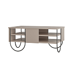 Стол журнальный прямоугольной формы с 2-мя полками бежево-серого цвета NORFOLK LIGHT MOCHA варинант исполнения - 1 | Loft Concept в Тюмени