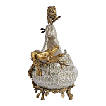 Чаша для фруктов из фарфора бронзовыми фигурками леопардов Eden Garden варинант исполнения - 4 | Loft Concept в Тюмени