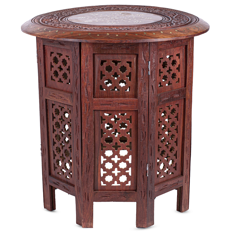 Столик Indian inlay Table Коричневый Столик Indian inlay Table Коричневый в Тюмени | Loft Concept