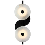 Бра со стеклянными плафонами-дисками Black and White Circles Wall Lamp варинант исполнения - 1 | Loft Concept в Тюмени