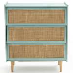 Комод с 3-мя ящиками из ротанга Blais Turquoise Wicker Furniture варинант исполнения - 3 | Loft Concept в Тюмени