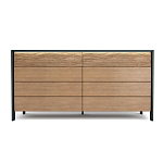 Комод 8 ящиков с подсветкой на рельефном фасаде Warm Industrial варинант исполнения - 4 | Loft Concept в Тюмени