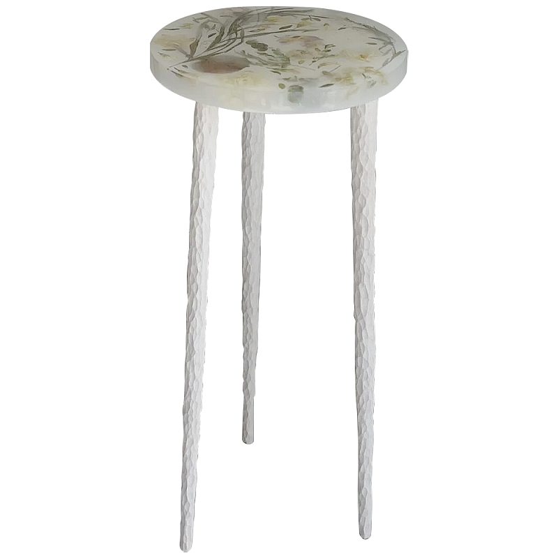 Круглый журнальный столик со столешницей из эпоксидной смолы Epoxy Resin Flowers Coffee Table Белый Черный Розовый Мульти Круглый журнальный столик со столешницей из эпоксидной смолы Epoxy Resin Flowers Coffee Table Белый Черный Розовый Мульти в Тюмени | Loft Concept