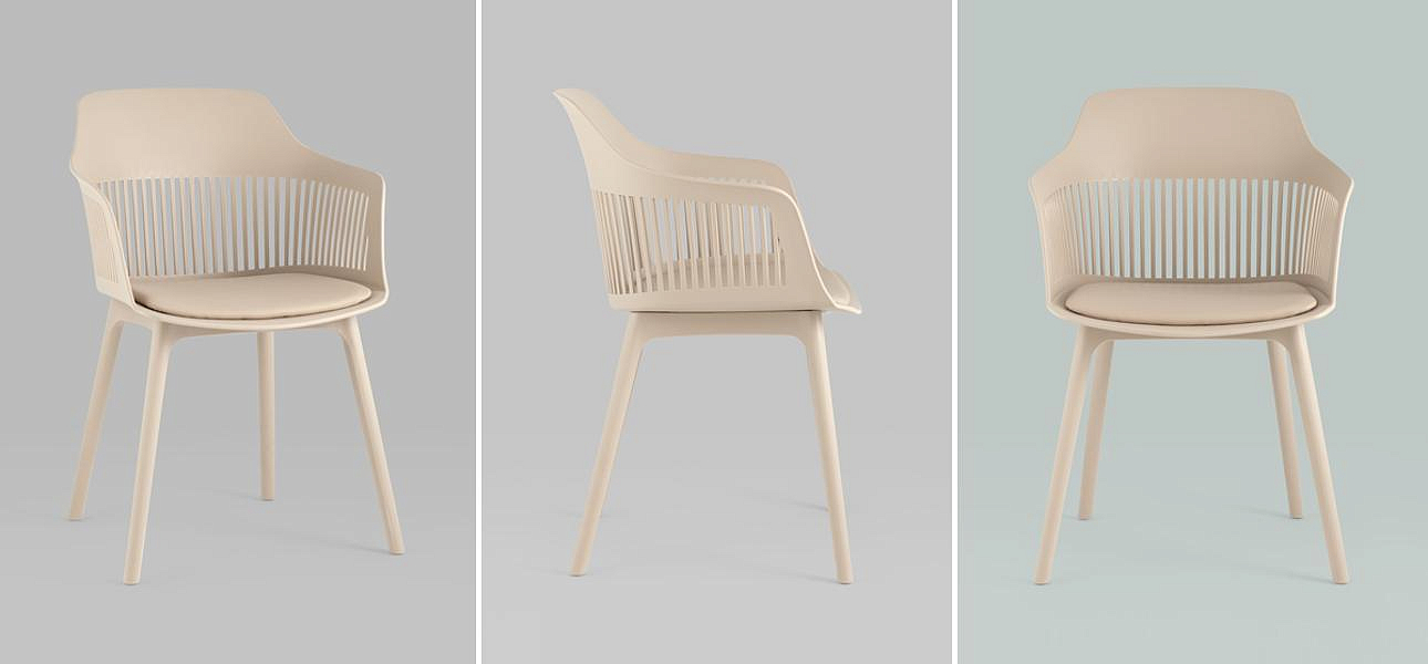 Стул Crocus Chair Бежевый цвет Велюровая подушка Стул Crocus Chair Бежевый цвет Велюровая подушка - Loft-Concept в Тюмени