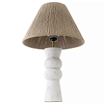 Настольная лампа с плетеным абажуром и белым мраморным основанием Simplicity and Nobility варинант исполнения - 2 | Loft Concept в Тюмени