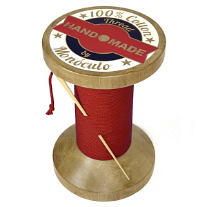 Дизайнерский табурет Thread Reel Wooden Stool