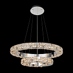 Люстра из 2-х колец с мозаичным хрустальным оформлением Sparks of Crystal варинант исполнения - 3 | Loft Concept в Тюмени