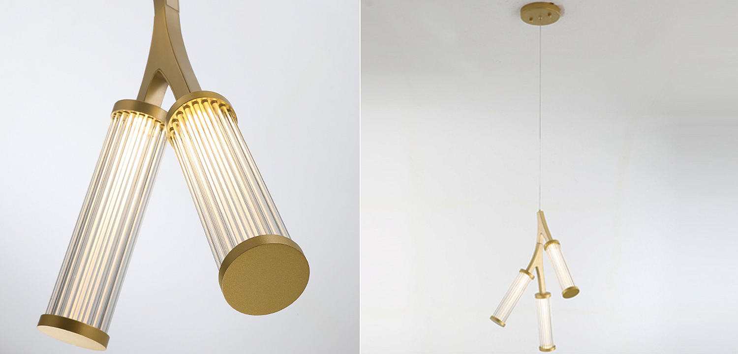 Люстра Cylinder Branches Chandelier Gold 3 Люстра Cylinder Branches Chandelier Gold 3 - Loft-Concept в Тюмени