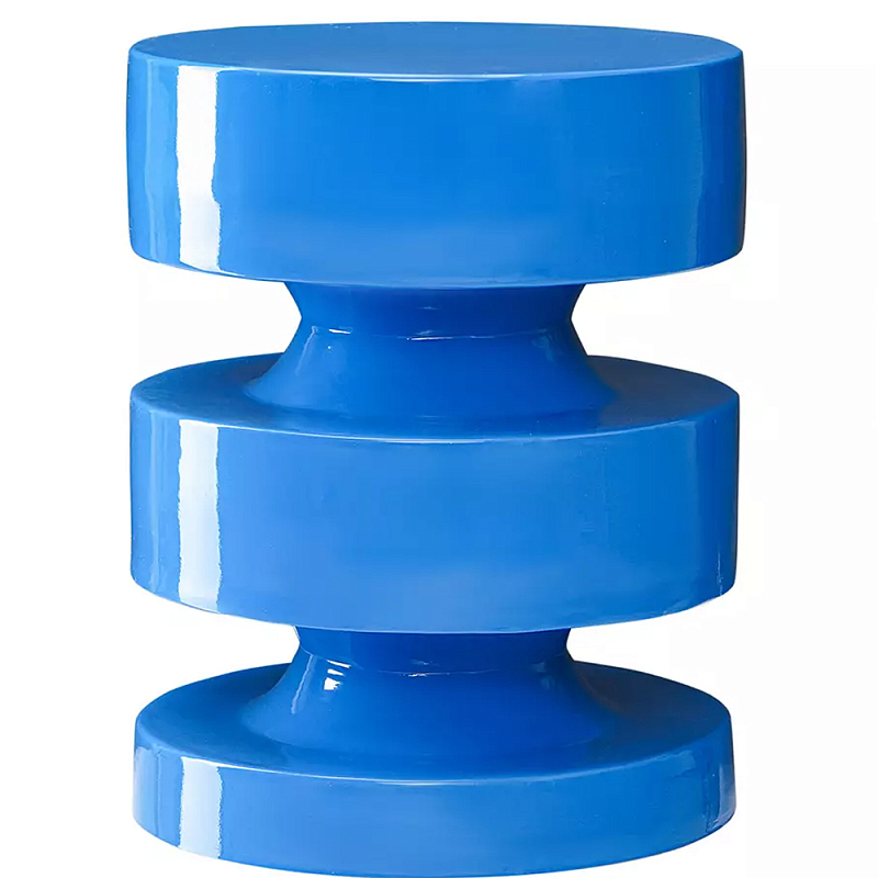 Столик приставной фигурный синий Curly Blue Table Синий Столик приставной фигурный синий Curly Blue Table Синий в Тюмени | Loft Concept