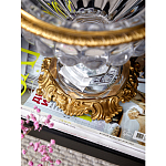 Чаша из прозрачного стекла с бронзовой подставкой и ручками Eden Garden варинант исполнения - 4 | Loft Concept в Тюмени