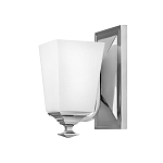 Бра с белым матовым плафоном на прямоугольном основании цвета хром Hinkley варинант исполнения - 1 | Loft Concept в Тюмени