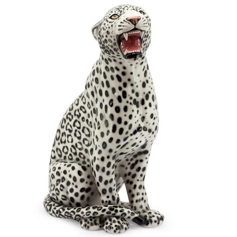 Статуэтка Leopard Left Белый Черный Статуэтка Leopard Left Белый Черный в Тюмени | Loft Concept