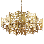 Люстра фигурная золотого цвета Corrugated Panels варинант исполнения - 1 | Loft Concept в Тюмени