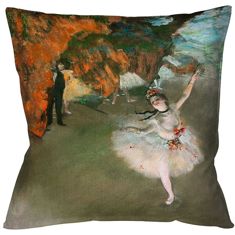 Подушка декоративная с цветным принтом Star of Impressionism Мульти Бежевый Подушка декоративная с цветным принтом Star of Impressionism Мульти Бежевый в Тюмени | Loft Concept