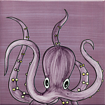 Плитка с узором Осьминог велосипедист варинант исполнения - 3 | Loft Concept в Тюмени