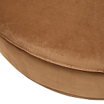 Кушетка круглая с обивкой из велюра коричневая Milky Brown Chair варинант исполнения - 7 | Loft Concept в Тюмени