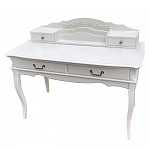 Стол-бюро белого цвета из массива бука с 4-мя ящиками White Provence варинант исполнения - 3 | Loft Concept в Тюмени