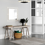 Настенное зеркало квадратной формы в металлической раме золотого цвета CORNER MIRROR GOLD варинант исполнения - 1 | Loft Concept в Тюмени