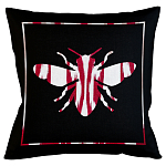 Подушка декоративная пчела с красным узором Ikat Pattern варинант исполнения - 1 | Loft Concept в Тюмени