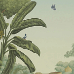 Обои ручная роспись River Scenes of Bengal Verdoyant варинант исполнения - 2 | Loft Concept в Тюмени