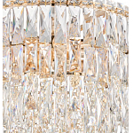 Люстра круглая с хрустальными подвесками на золотистом каркасе Roul Crystal Light варинант исполнения - 2 | Loft Concept в Тюмени