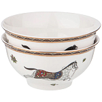 Сервиз обеденный из фарфора с изображением лошадей на 6 персон 23 предмета Porcelain Horse Set  варинант исполнения - 2 | Loft Concept в Тюмени