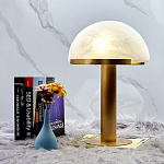 Настольная лампа c абажуром в форме купола из натурального камня  Heavenly Harmony варинант исполнения - 2 | Loft Concept в Тюмени