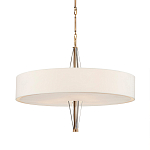 Люстра круглая с белым тканевым абажуром  White Light Diffuser варинант исполнения - 3 | Loft Concept в Тюмени