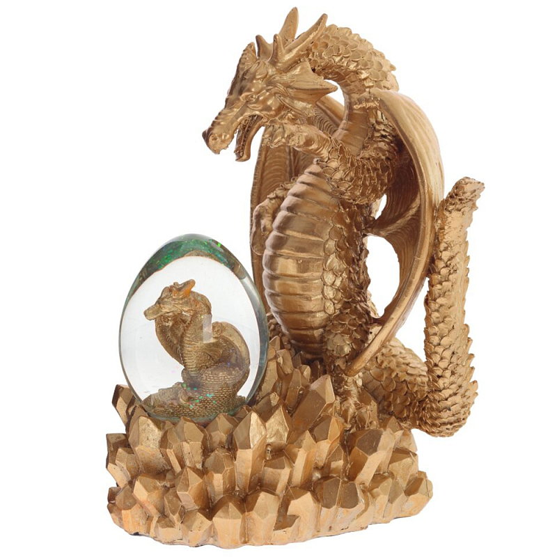 Декоративная статуэтка Дракон Dragon Glass Egg Copper Медь Прозрачное Стекло Декоративная статуэтка Дракон Dragon Glass Egg Copper Медь Прозрачное Стекло в Тюмени | Loft Concept