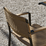 Дизайнерский стул с каркасом из металла с плетеными сиденьем и спинкой GREEN POINT Chair варинант исполнения - 2 | Loft Concept в Тюмени