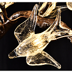 Подвесной светильник в виде золотой ветки с цветами и птичками Marvelous Garden варинант исполнения - 2 | Loft Concept в Тюмени