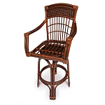 Барный стул из ротанга Eloise коричневый варинант исполнения - 5 | Loft Concept в Тюмени