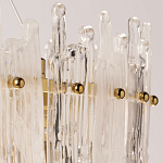 Люстра круглая с прозрачными стержнями разной длины Textured Glass Chandelier варинант исполнения - 9 | Loft Concept в Тюмени