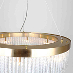 Люстра подвесная со стеклянными подвесками в виде перекрученных трубочек Nembus варинант исполнения - 3 | Loft Concept в Тюмени