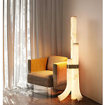 Торшер геометрический с тремя мраморными плафонами Marble Tripod варинант исполнения - 5 | Loft Concept в Тюмени