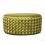 Пуф овальный плетеный оливкового цвета Pool Woven Velour варинант исполнения - 1 | Loft Concept в Тюмени