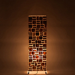 Торшер из перламутра на металлическом каркасе Indonesian Tower 2 варинант исполнения - 3 | Loft Concept в Тюмени